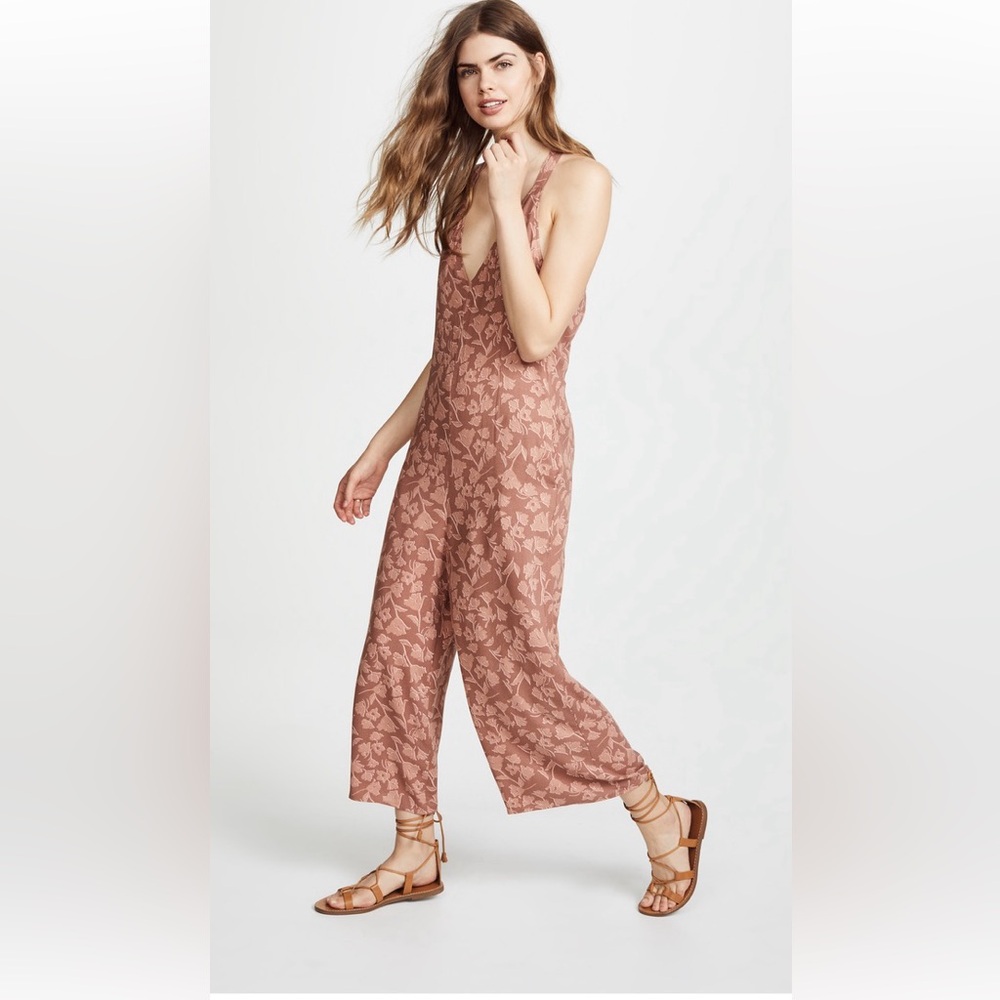 Knot Sisters Petty Jumpsuit in Sienna Tulips Pockets Women's Large Floral - Picture 11 of 16